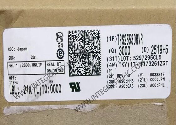 TPS2553DRVR 1.5A Output Current WSON-6 Package 2.5V to 6.5V Operating Voltage Power Distribution Switch USB Power Switch Integrated Circuit Chip