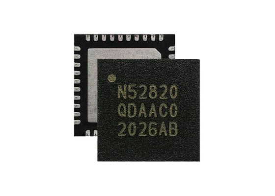 NRF52820-QDAA-R BT IC ব্লুটুথ সিস্টেম-অন-চিপ ৮ ডিবিএম আউটপুট পাওয়ার সহ BT 5.3 সমর্থন এবং বর্ধিত তাপমাত্রা পরিসীমা -40°C থেকে 105°C