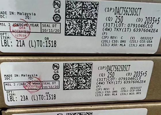 লো পাওয়ার DAC7562SDSCT ইন্টিগ্রেটেড সার্কিট চিপ 10WSON ডিজিটাল থেকে এনালগ কনভার্টার