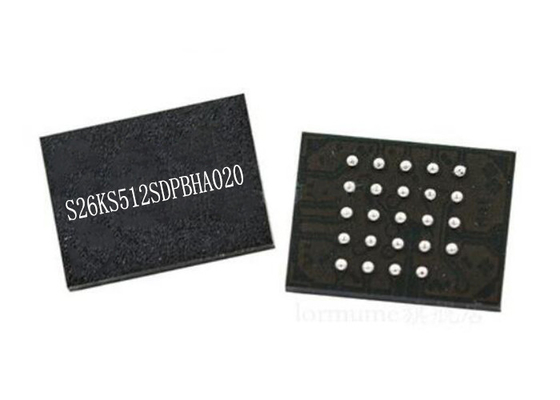 512Mbit মেমরি IC S26KS512SDPBHA020 বা ফ্ল্যাশ মেমরি চিপ 24-FBGA 166MHz সমান্তরাল