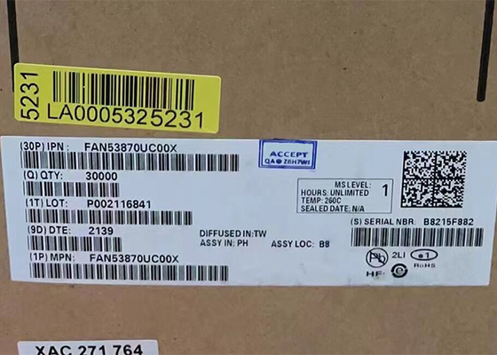 FAN53870UC00X 20-XFBGA ইন্টিগ্রেটেড সার্কিট চিপ লো Iq পাওয়ার ম্যানেজমেন্ট চিপস