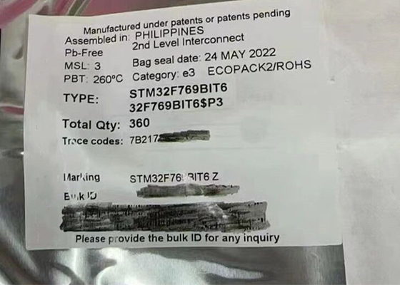মাইক্রোকন্ট্রোলার IC STM32F769BIT6 LQFP208 হাই পারফরম্যান্স ARM Cortex M7 MCU