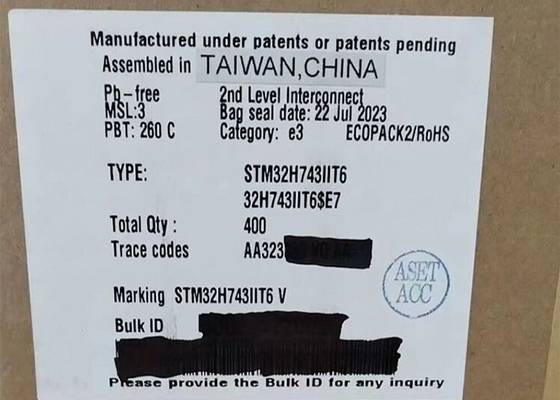 STM32H743IIT6 মাইক্রোকন্ট্রোলার MCU 32 বিট একক কোর 176-LQFP