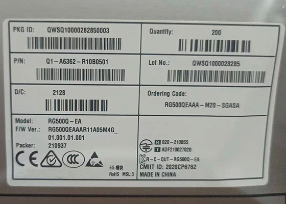 RG500Q Sub-6 GHz LGA 5G মডিউল, ট্রান্সিভার মডিউল 6GHz অ্যান্টেনা
