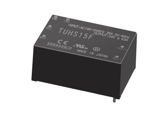 এসি ডিসি রূপান্তরকারী TUHS15F12 এসি-ডিসি পাওয়ার সাপ্লাইস পিসিবি মাউন্ট টাইপ, 6-ডিআইপি মডিউল