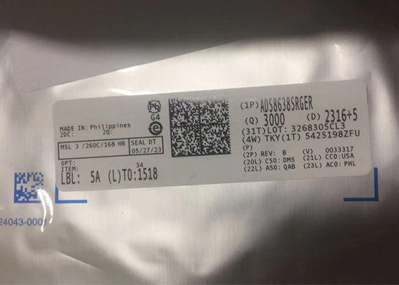 8-চ্যানেল ADS8638SRGER 12-বিট এসএআর এনালগ থেকে ডিজিটাল কনভার্টার 24-ভিকিউএফএন আইসি চিপ