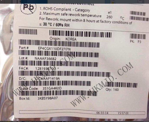 ফিল্ড প্রোগ্রামযোগ্য গেট অ্যারে EP4CGX110DF27I7N 393 I/O 200 MHz সাইক্লোন IV GX এমবেডেড FPGA প্রোগ্রামযোগ্য লজিক আইসি