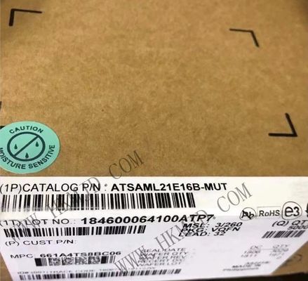 মাইক্রোকন্ট্রোলার MCU ATSAML21E16B-MUT 10 চ্যানেল 48MHz 8 বিট এমবেডেড MCU VQFN32
