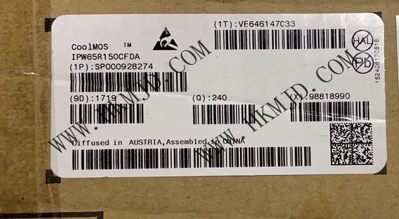 ইন্টিগ্রেটেড সার্কিট চিপ আইপিডাব্লু 65 আর 150 সিএফডিএ গর্তের মাধ্যমে 650 ভোল্ট পাওয়ার এমওএসএফইটি ট্রানজিস্টর