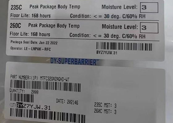 মেমরি আইসি চিপ MTFC32GAZAQHD-WT 256Gbit ফ্ল্যাশ - NAND মেমরি আইসি 153-VFBGA