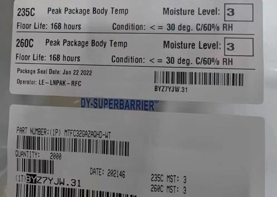 মেমরি আইসি চিপ MTFC32GAZAQHD-WT 256Gbit ফ্ল্যাশ - NAND মেমরি আইসি 153-VFBGA