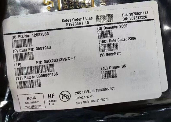 ইন্টিগ্রেটেড সার্কিট চিপ MAX20313EWC 500mA থেকে 6A নিয়মিত বর্তমান সীমা সুইচ