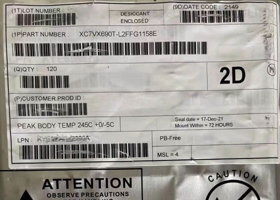 ফিল্ড প্রোগ্রামযোগ্য গেট অ্যারে XC7VX690T-L2FFG1158E 640MHz FPGA প্রোগ্রামযোগ্য লজিক আইসি