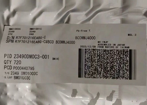 মাইক্রোকন্ট্রোলার MCU R7F701216EABG 320MHz পর্যন্ত এমবেডেড মাইক্রোকন্ট্রোলার চিপ