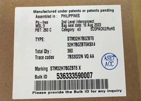 মাইক্রোকন্ট্রোলার MCU STM32H7B0ZBT6 এমবেডেড মাইক্রোকন্ট্রোলার 144-LQFP প্যাকেজ