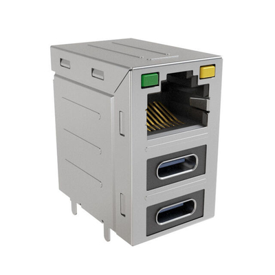 RJE36188334CH সংযোগকারী মডুলার সংযোগকারী 8পজিশন কম্বো-স্ট্যাকড সংযোগকারী