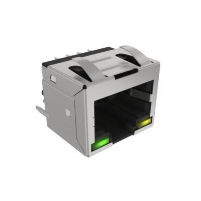 RJE881882140 সংযোগকারী নিম্ন প্রোফাইল উল্লম্ব RJ45 ইএমআই-শান্ত মডুলার জ্যাক সংযোগকারী