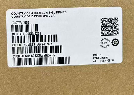 AD8205WYRZ ইন্টিগ্রেটেড সার্কিট চিপ একক সরবরাহ 42 ভি সিস্টেম পার্থক্য পরিবর্ধক