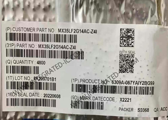 MX35LF2G14AC-Z4I মেমরি আইসি চিপ 2Gbit সিরিয়াল NAND ফ্ল্যাশ মেমরি IC 3V সিরিয়াল NAND মেমরি
