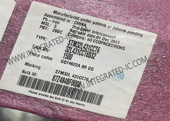 মাইক্রোকন্ট্রোলার MCU STM32L431CCT6 ARM Cortex-M4 48-LQFP মাইক্রোকন্ট্রোলার IC