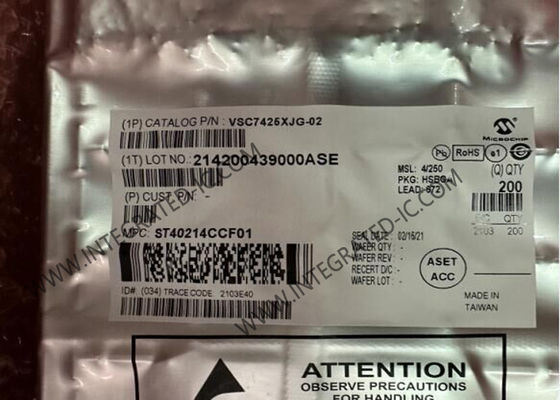 ইথারনেট আইসি VSC7425XJG-02 ১০ পোর্ট ম্যানেজড লেয়ার ২-ইথারনেট সুইচ আইসি ১২টি ট্রান্সসিভার সহ বিজিএ-৬৭২