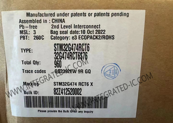 170MHz মাইক্রোকন্ট্রোলার MCU STM32G474RCT6 ARM Cortex-M4F LQFP64 মাইক্রোকন্ট্রোলার IC