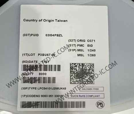 LPC54101J256UK49 মাইক্রোকন্ট্রোলার MCU 100MHz 32-বিট একক-কোর মাইক্রোকন্ট্রোলার