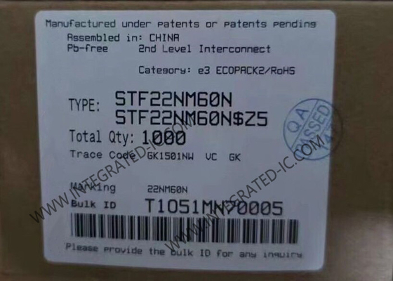 STF22NM60N ইন্টিগ্রেটেড সার্কিট চিপ 600V MDmesh II এন-চ্যানেল পাওয়ার MOSFET ট্রানজিস্টর