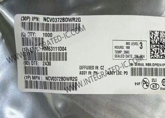 NCV0372BDWR2G ইন্টিগ্রেটেড সার্কিট চিপ ডুয়াল-চ্যানেল 0V থেকে 14V 1.4MHz অপারেশনাল এম্প্লিফায়ার