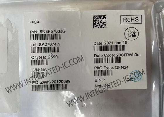 SN8F5703JG মাইক্রোকন্ট্রোলার MCU 8MHz 8051-ভিত্তিক মাইক্রোকন্ট্রোলার IC QFN-24