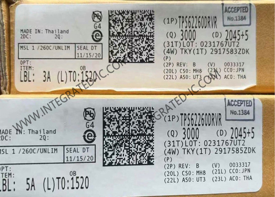 TPS62260DRVR ইন্টিগ্রেটেড সার্কিট চিপ 600mA সিঙ্ক্রোন স্টেপ ডাউন কনভার্টার WSON-6