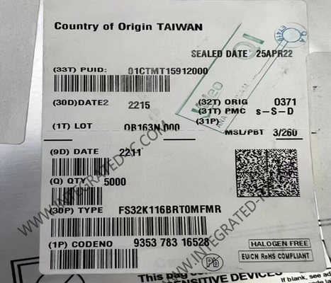 FS32K116BRT0MFMR মাইক্রোকন্ট্রোলার MCU S32K116 48MHz অটোমোটিভ মাইক্রোকন্ট্রোলার QFN-32