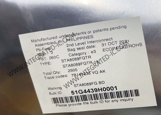 ওয়্যারলেস কমিউনিকেশন মডিউল STA8089FGTR হাই পারফরম্যান্স আরএফ রিসিভার IC 56-VFQFN