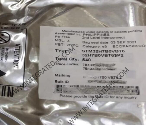 STM32H7B0VBT6 মাইক্রোকন্ট্রোলার MCU 280MHz উচ্চ কার্যকারিতা ARM মাইক্রোকন্ট্রোলার LQFP100