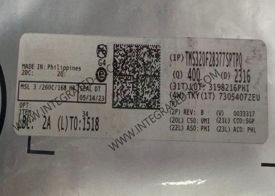 মাইক্রোকন্ট্রোলার এমসিইউ TMS320F28377SPTPQ অটোমোটিভ ফাংশনাল সেফটি 32-বিট সিঙ্গল-কোর 200MHz 1MB মাইক্রোকন্ট্রোলার