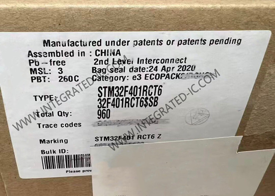 LQFP64 প্যাকেজ STM32F401RCT6 32-বিট একক-কোর মাইক্রোকন্ট্রোলার MCU 256KB ফ্ল্যাশ