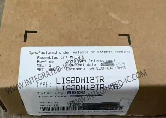LIS2DH12TR সেন্সর আইসি এমইএমএস ডিজিটাল আউটপুট মোশন সেন্সর 3-অক্ষের লিনিয়ার অ্যাক্সিলেরোমিটার