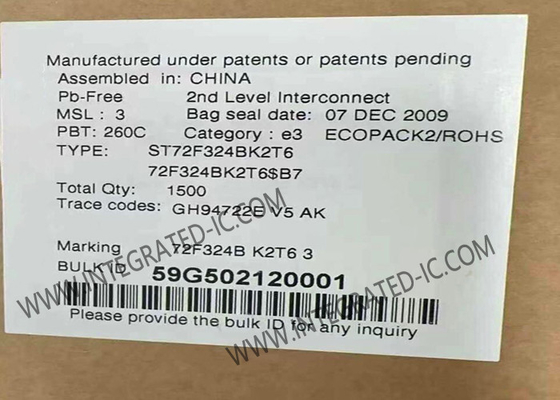 ST72F324BK2T6 মাইক্রোকন্ট্রোলার MCU 8 বিট ST7 মাইক্রোকন্ট্রোলার IC 8MHz এমবেডেড MCU