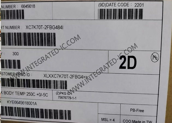 ইন্টিগ্রেটেড সার্কিট চিপ XC7K70T-2FBG484I হাই পারফরম্যান্স Kintex 7 FPGA IC 484BGA