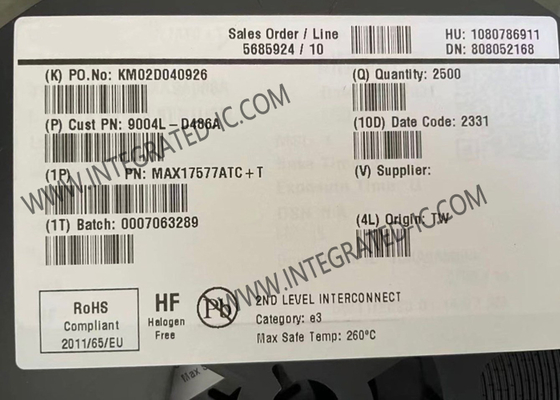 ইন্টিগ্রেটেড সার্কিট চিপ MAX17577ATC 1A উচ্চ দক্ষতা সিঙ্ক্রোনাস TDFN12
