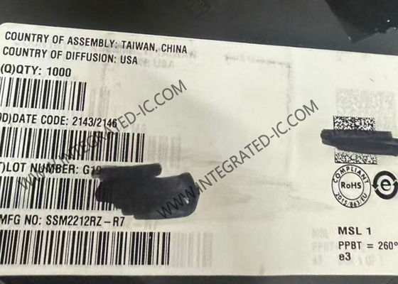 SSM2212RZ ইন্টিগ্রেটেড সার্কিট চিপ 40V অডিও ডুয়াল ম্যাচড NPN ট্রানজিস্টর SOIC-8