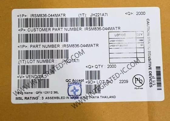 IRSM836-044MA অটোমোটিভ আইজিবিটি মডিউল 250 ভোল্ট সিআইপিওএস ন্যানো থ্রি ফেজ ইন্টেলিজেন্ট পাওয়ার মডিউল