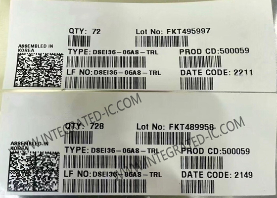 DSEI36-06AS-TRL ইন্টিগ্রেটেড সার্কিট চিপ রেক্টিফায়ার ডায়োড 600V দ্রুত পুনরুদ্ধার ইপিট্যাক্সিয়াল ডায়োড