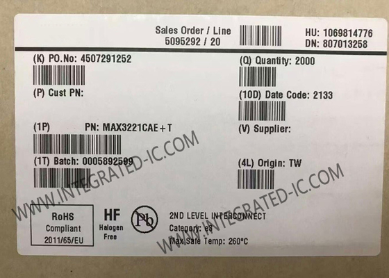 MAX3221CAE ইন্টিগ্রেটেড সার্কিট চিপ 3V থেকে 5.5V অটোশটডাউন সহ RS-232 ট্রান্সিভার