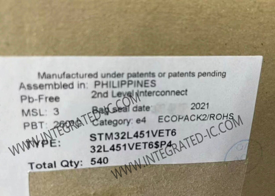 মাইক্রোকন্ট্রোলার MCU STM32L451VET6 আল্ট্রা-লো-পাওয়ার আর্ম কর্টেক্স-M4 মাইক্রোকন্ট্রোলার