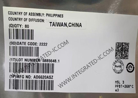 AD6620ASZ ইন্টিগ্রেটেড সার্কিট চিপ 65MSPS ডিজিটাল রিসিভ সিগন্যাল প্রসেসর