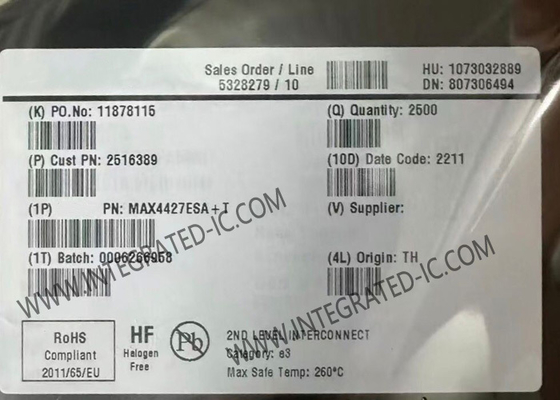 ইন্টিগ্রেটেড সার্কিট চিপ MAX4427ESA ডুয়াল হাই স্পিড 1.5A MOSFET ড্রাইভার SOIC8