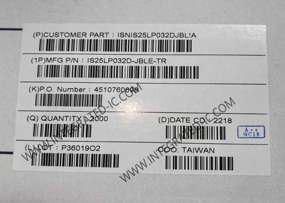 IS25LP032D-JBLE-TR মেমরি IC চিপ 32Mbit Serial NOR Flash SOIC8 Non-Volatile Memory IC