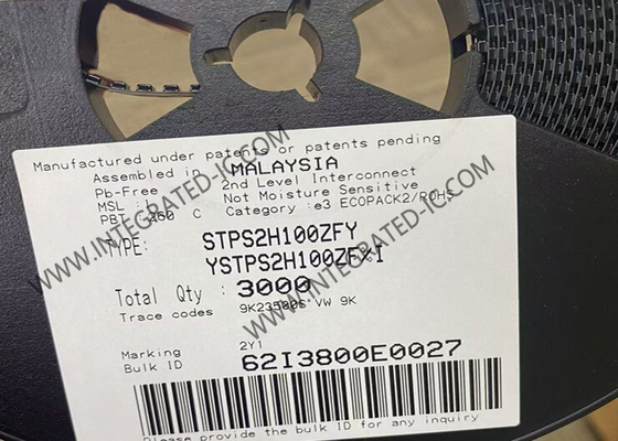 STPS2H100ZFY স্বয়ংচালিত উচ্চ ভোল্টেজ পাওয়ার Schottky Rectifier SOD-123F IC চিপস