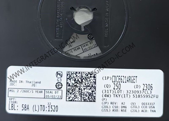 CDCE6214RGET ইন্টিগ্রেটেড সার্কিট চিপ 350MHz আল্ট্রা লো পাওয়ার ঘড়ি জেনারেটর VQFN24
